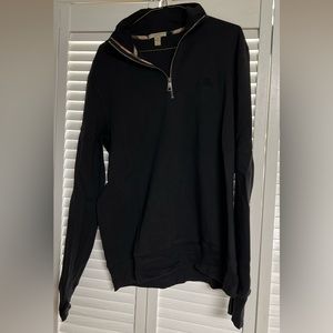 Men’s Burberry Black Quarter zip size large